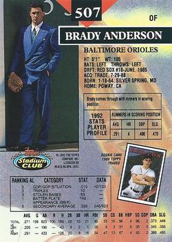 Brady Anderson  baseball card collectible - Main Image 2