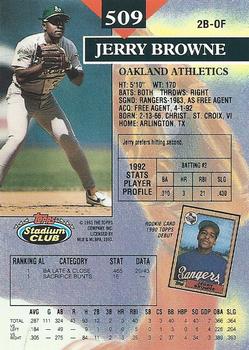 Jerry Browne  baseball card collectible - Main Image 2