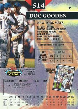 Doc Gooden  baseball card collectible - Main Image 2