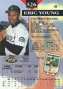 Eric Young  baseball card collectible - Main Image 2