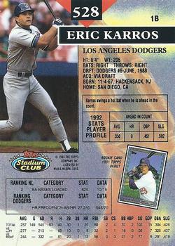 Eric Karros  baseball card collectible - Main Image 2