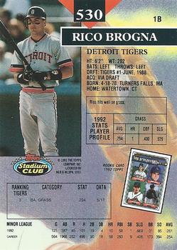 Rico Brogna  baseball card collectible - Main Image 2
