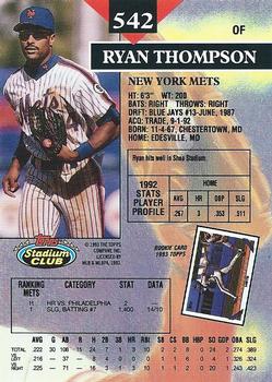 Ryan Thompson  baseball card collectible - Main Image 2
