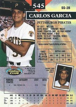 Carlos Garcia  baseball card collectible - Main Image 2