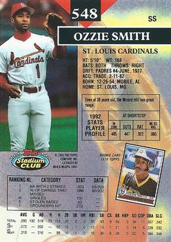 Ozzie Smith  baseball card collectible - Main Image 2