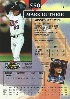 Mark Guthrie  baseball card collectible - Main Image 2