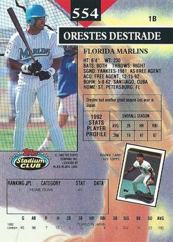 Orestes Destrade  baseball card collectible - Main Image 2