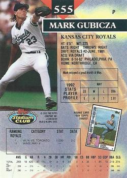 Mark Gubicza  baseball card collectible - Main Image 2