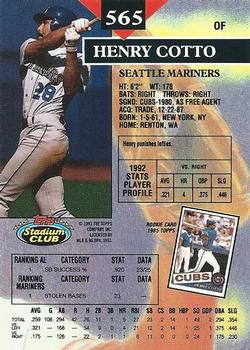 Henry Cotto  baseball card collectible - Main Image 2