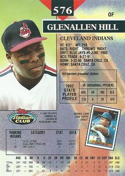 Glenallen Hill  baseball card collectible - Main Image 2