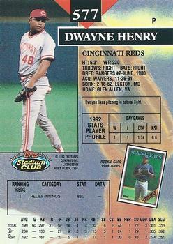 Dwayne Henry  baseball card collectible - Main Image 2