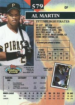 Al Martin  baseball card collectible - Main Image 2