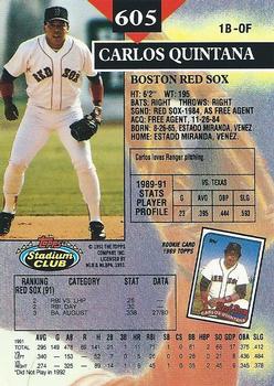 Carlos Quintana  baseball card collectible - Main Image 2