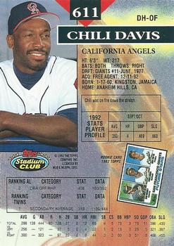 Chili Davis  baseball card collectible - Main Image 2