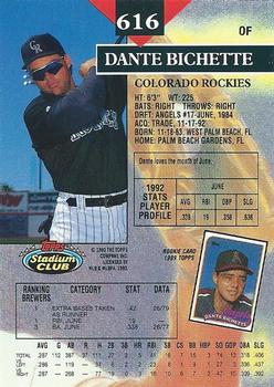 Dante Bichette  baseball card collectible - Main Image 2