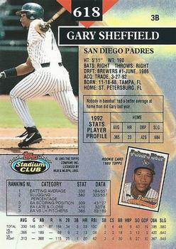 Gary Sheffield  baseball card collectible - Main Image 2