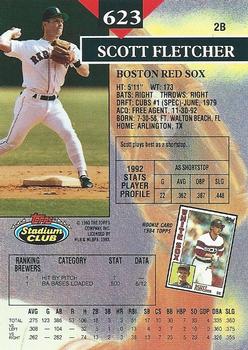 Scott Fletcher  baseball card collectible - Main Image 2