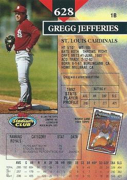 Gregg Jefferies  baseball card collectible - Main Image 2