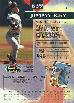Jimmy Key  baseball card collectible - Main Image 2