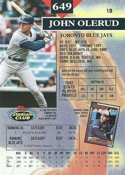 John Olerud  baseball card collectible - Main Image 2