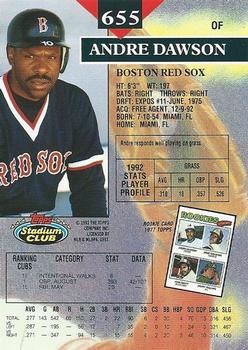 Andre Dawson  baseball card collectible - Main Image 2