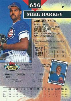 Mike Harkey  baseball card collectible - Main Image 2