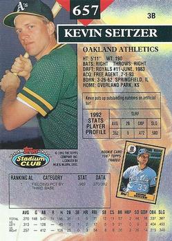 Kevin Seitzer  baseball card collectible - Main Image 2