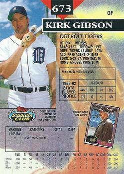 Kirk Gibson  baseball card collectible - Main Image 2