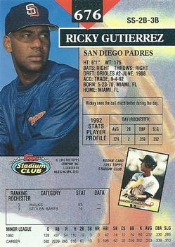 Ricky Gutierrez  baseball card collectible - Main Image 2
