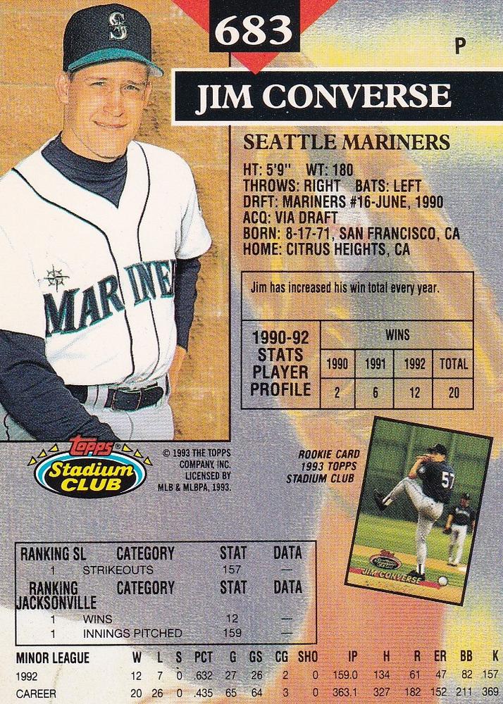 Jim Converse  baseball card collectible - Main Image 2