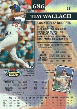Tim Wallach  baseball card collectible - Main Image 2