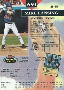 Mike Lansing  baseball card collectible - Main Image 2