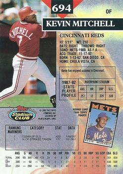 Kevin Mitchell  baseball card collectible - Main Image 2