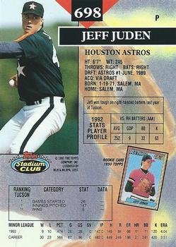 Jeff Juden  baseball card collectible - Main Image 2