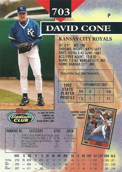 David Cone  baseball card collectible - Main Image 2