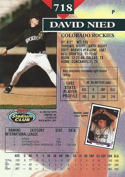 David Nied  baseball card collectible - Main Image 2