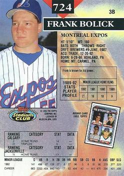 Frank Bolick  baseball card collectible - Main Image 2