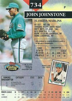 John Johnstone  baseball card collectible - Main Image 2