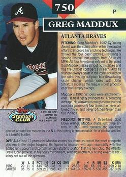 Greg Maddux  baseball card collectible - Main Image 2