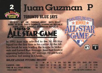 Juan Guzman  baseball card collectible - Main Image 2