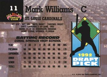 Mark Williams  baseball card collectible - Main Image 2
