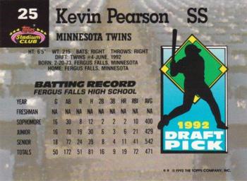 Kevin Pearson  baseball card collectible - Main Image 2