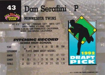 Dan Serafini  baseball card collectible - Main Image 2