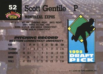 Scott Gentile  baseball card collectible - Main Image 2