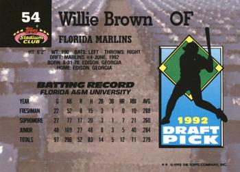 Willie Brown  baseball card collectible - Main Image 2
