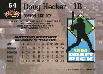 Doug Hecker  baseball card collectible - Main Image 2