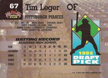 Tim Leger  baseball card collectible - Main Image 2