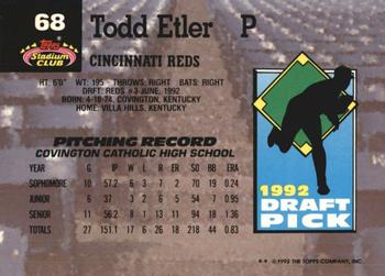 Todd Etler  baseball card collectible - Main Image 2