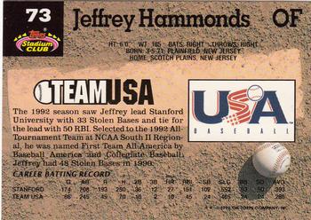 Jeffrey Hammonds  baseball card collectible - Main Image 2