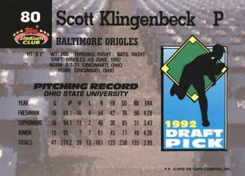Scott Klingenbeck  baseball card collectible - Main Image 2